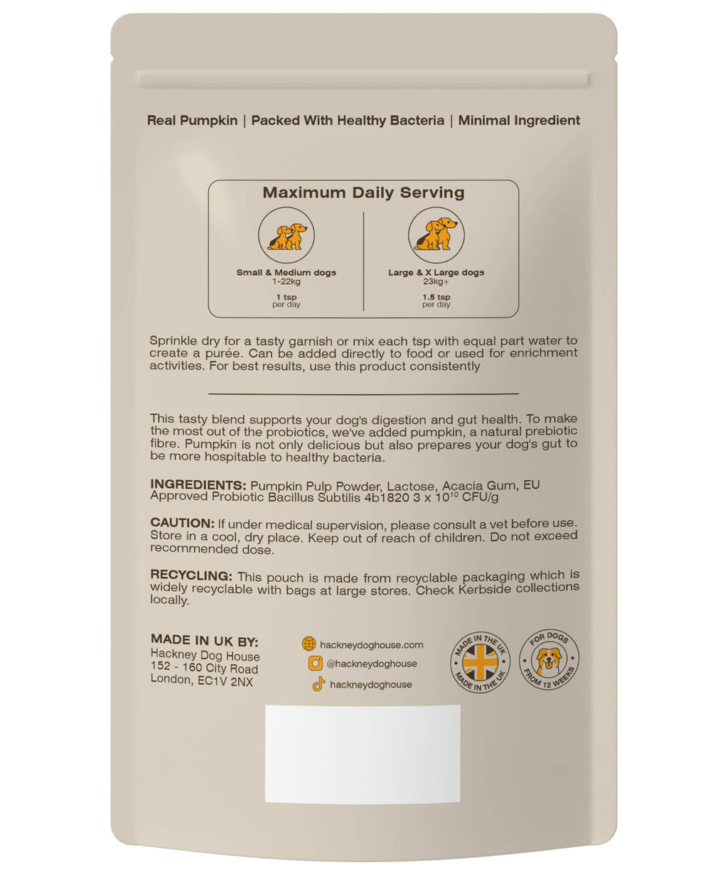 Pre & Probiotics For Dogs | Real Pumpkin Powder + Probiotic - Lovable Hounds