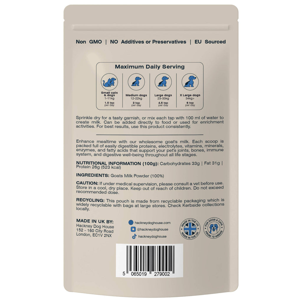 Goats Milk Powder for Dogs | Makes Twelve Pints - Lovable Hounds